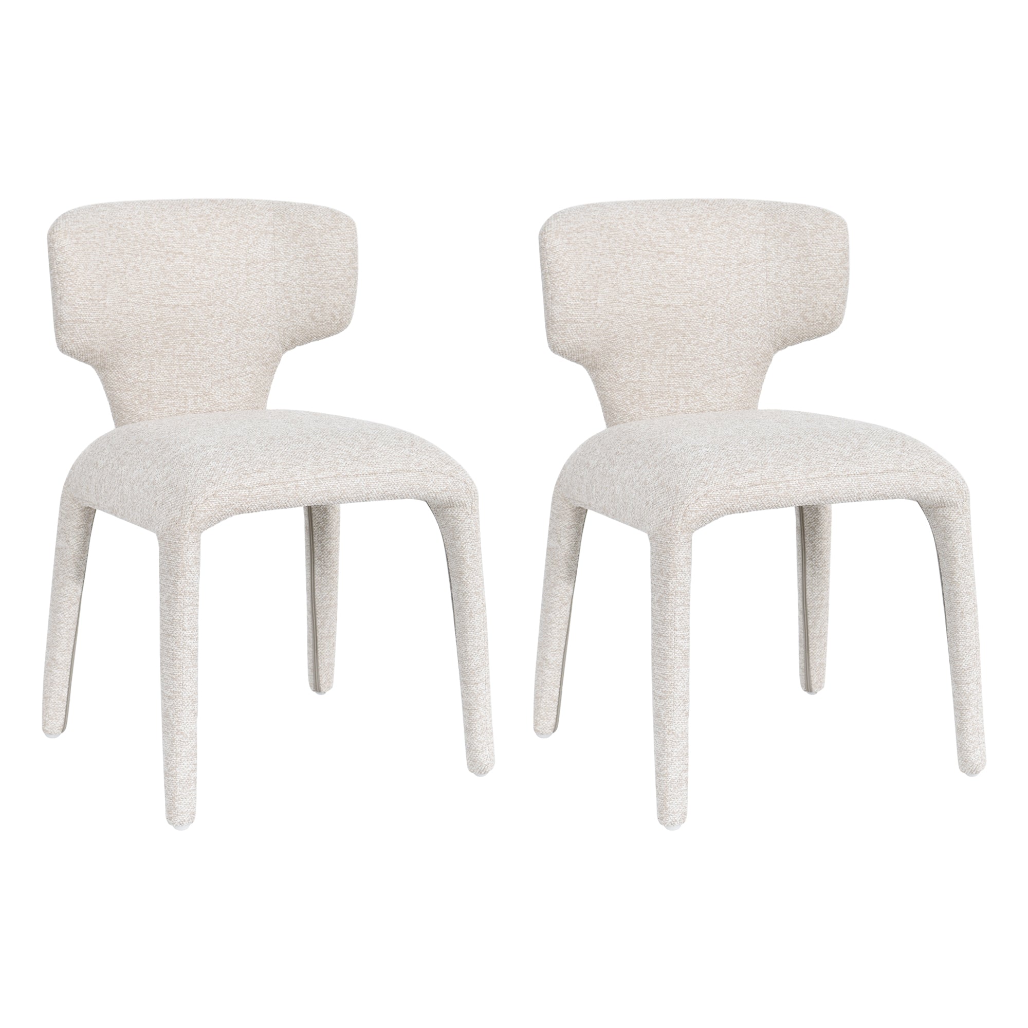 Duhome Essstuhl 2er Set Küchenstuhl Vollbedeckung Bouclé Material Leicht Luxus minimalistischer Stil