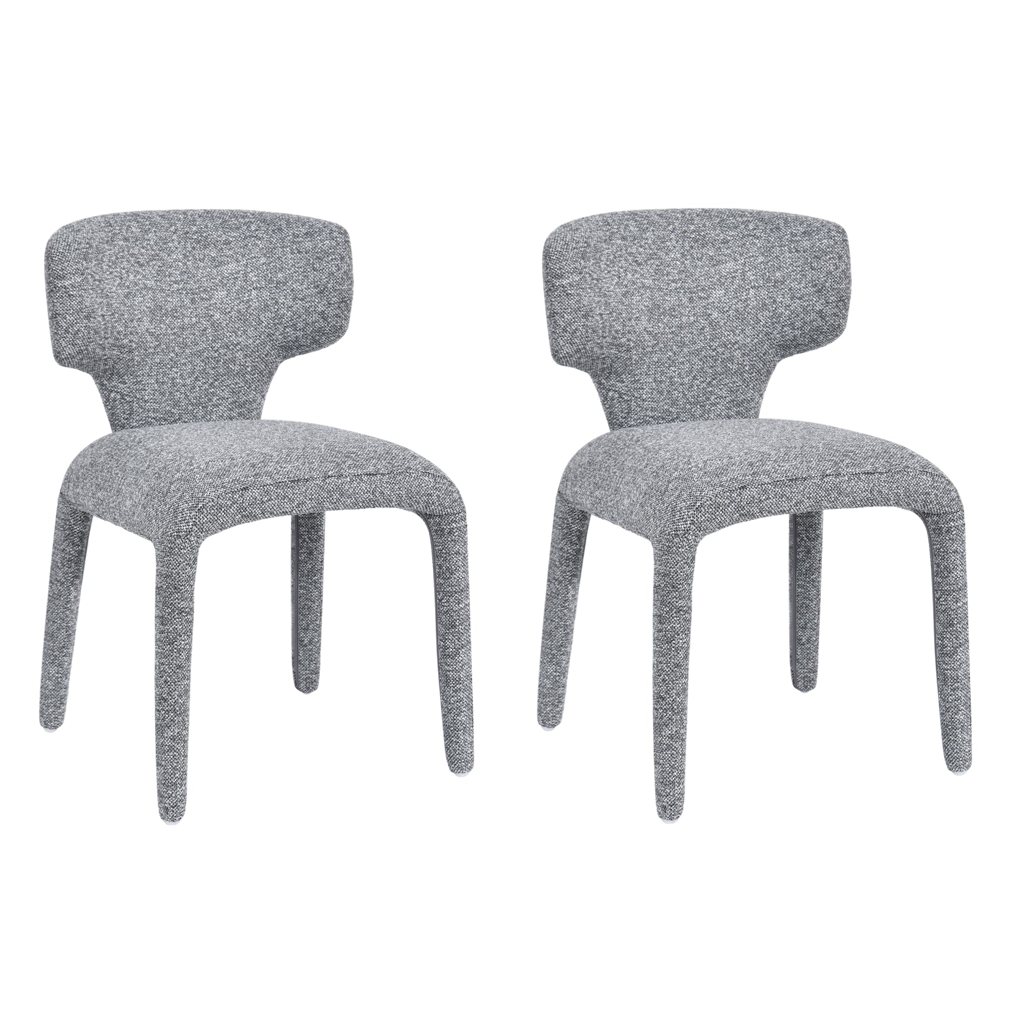 Duhome Essstuhl 2er Set Küchenstuhl Vollbedeckung Bouclé Material Leicht Luxus minimalistischer Stil