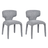 Duhome Essstuhl 2er Set Küchenstuhl Vollbedeckung Bouclé Material Leicht Luxus minimalistischer Stil