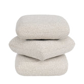 Duhome Sitzhocker aus Bouclé Stoff Ottoman 360° Drehbar Polsterhocker Modern Hocker