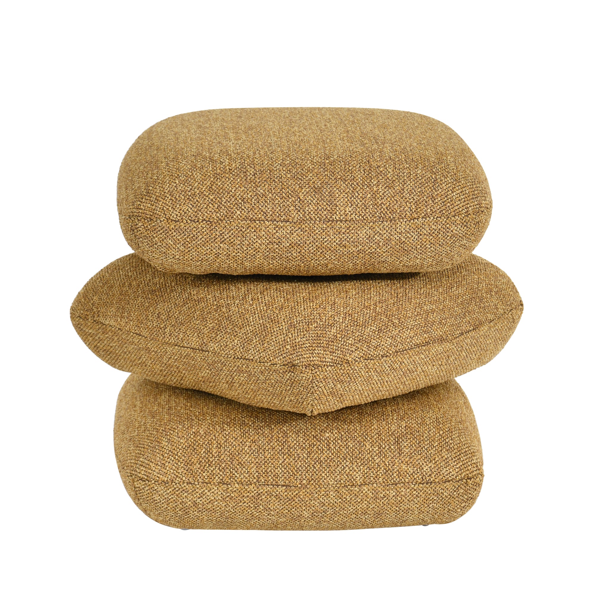 Duhome Sitzhocker aus Bouclé Stoff Ottoman 360° Drehbar Polsterhocker Modern Hocker