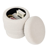 Load image into Gallery viewer, Duhome Ottoman Drehbar Rund Polsterhocker mit Stauraum Sitzhocker mit Deckel Stauhocker