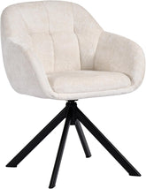 Duhome Loungesessel Armlehnstuhl aus Chenille-Stoff, Schminktisch Stuhl Esszimmerstuhl Sitzschale 360° drehbar 9-213A