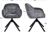 Load image into Gallery viewer, Duhome Loungesessel Armlehnstuhl aus Chenille-Stoff, Schminktisch Stuhl Esszimmerstuhl Sitzschale 360° drehbar 9-213A
