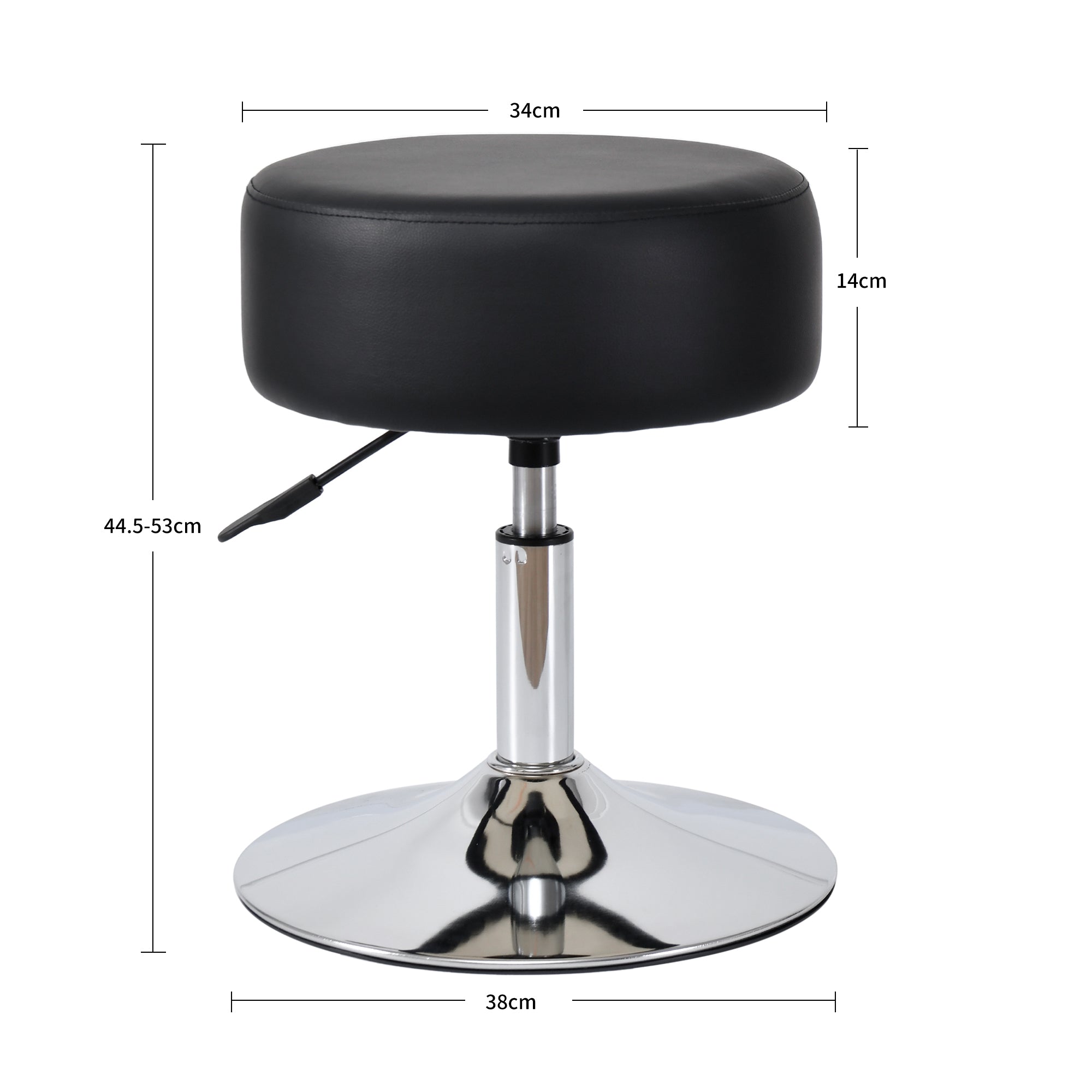 Drehhocker Sitzhocker Hocker RUND höhenverstellbar drehbar aus Kunstleder Farbauswahl Duhome 428S