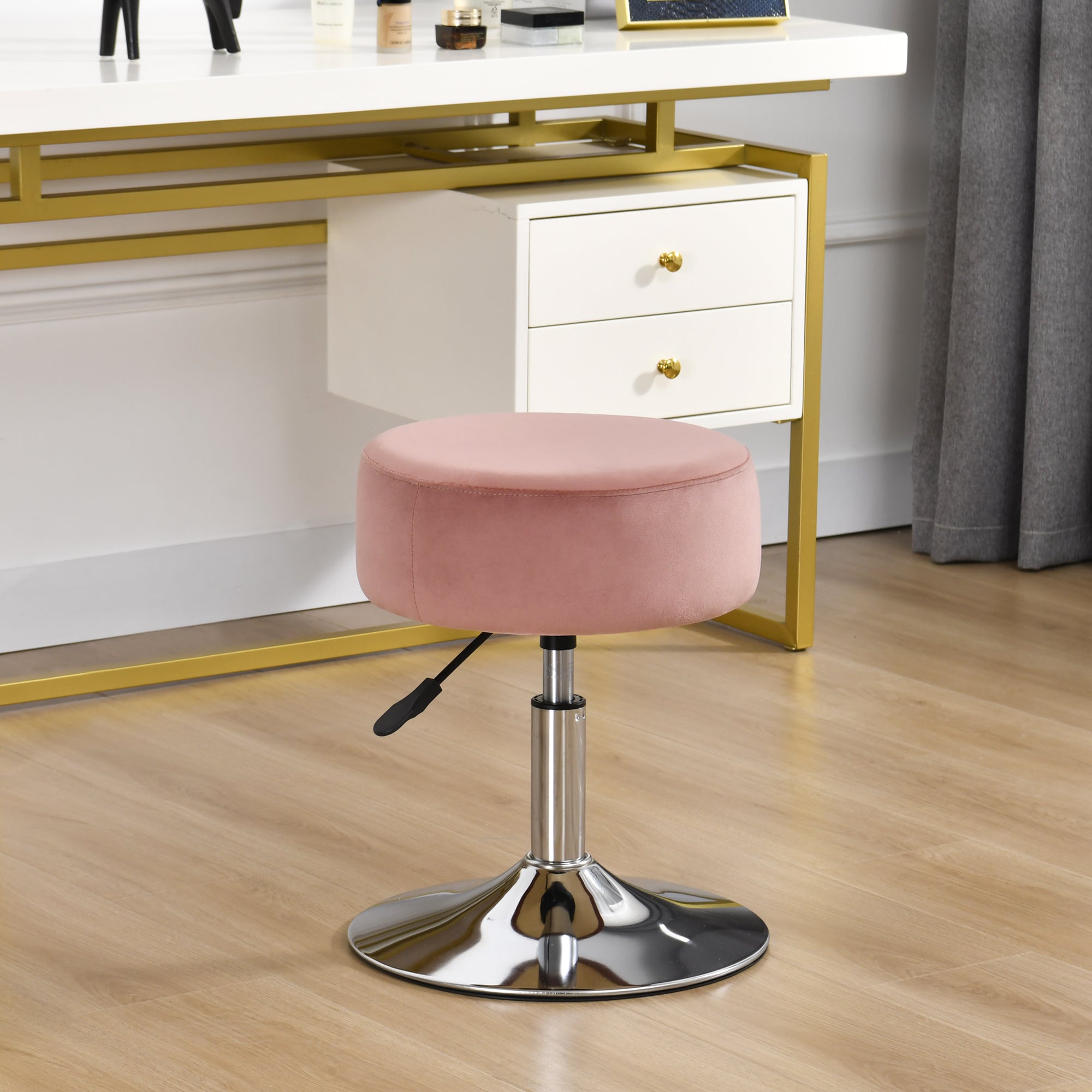 Drehhocker Sitzhocker Hocker RUND höhenverstellbar drehbar aus Kunstleder Farbauswahl Duhome 428S