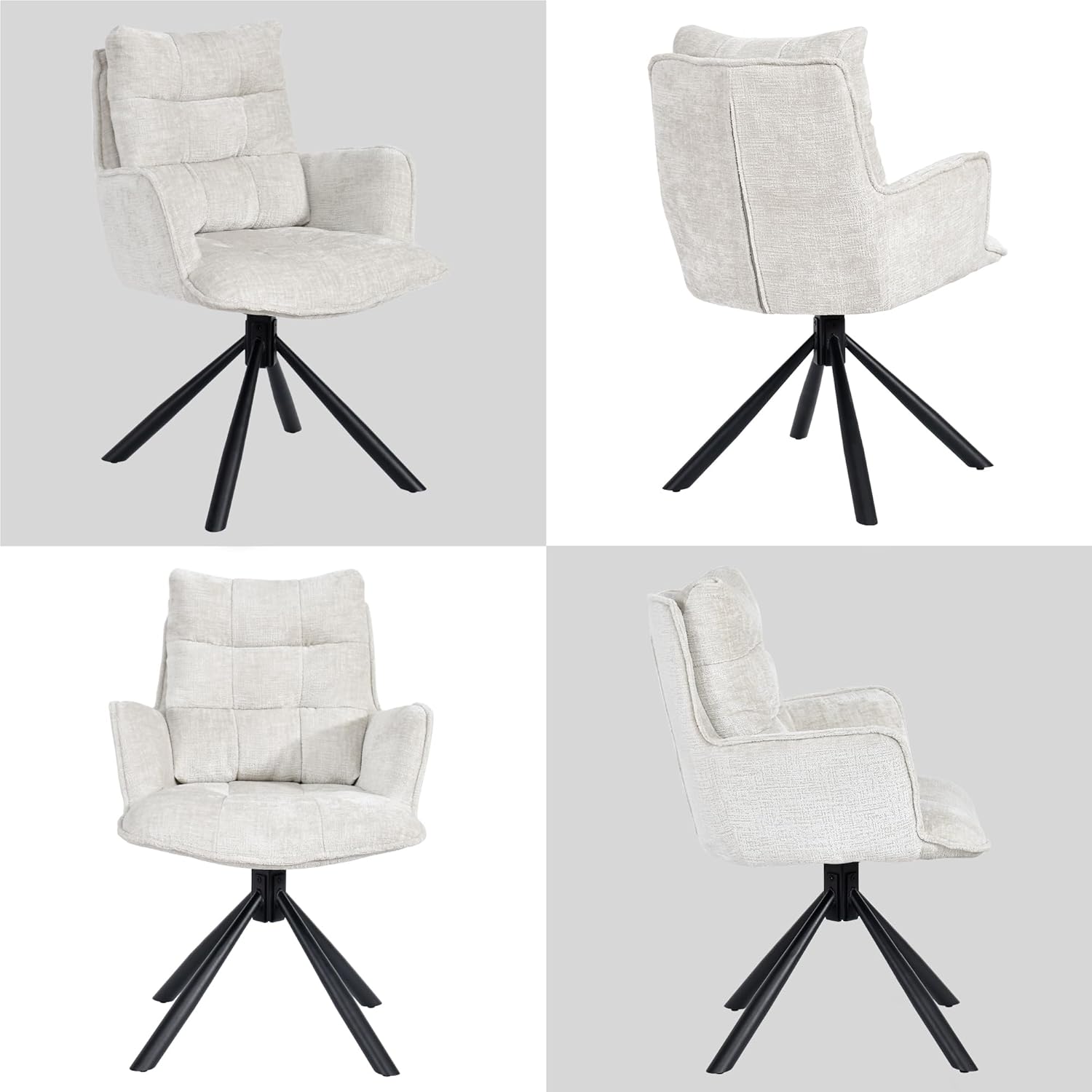 Duhome 180° drehbarer Esszimmerstuhl mit automatischer Liegefunktion