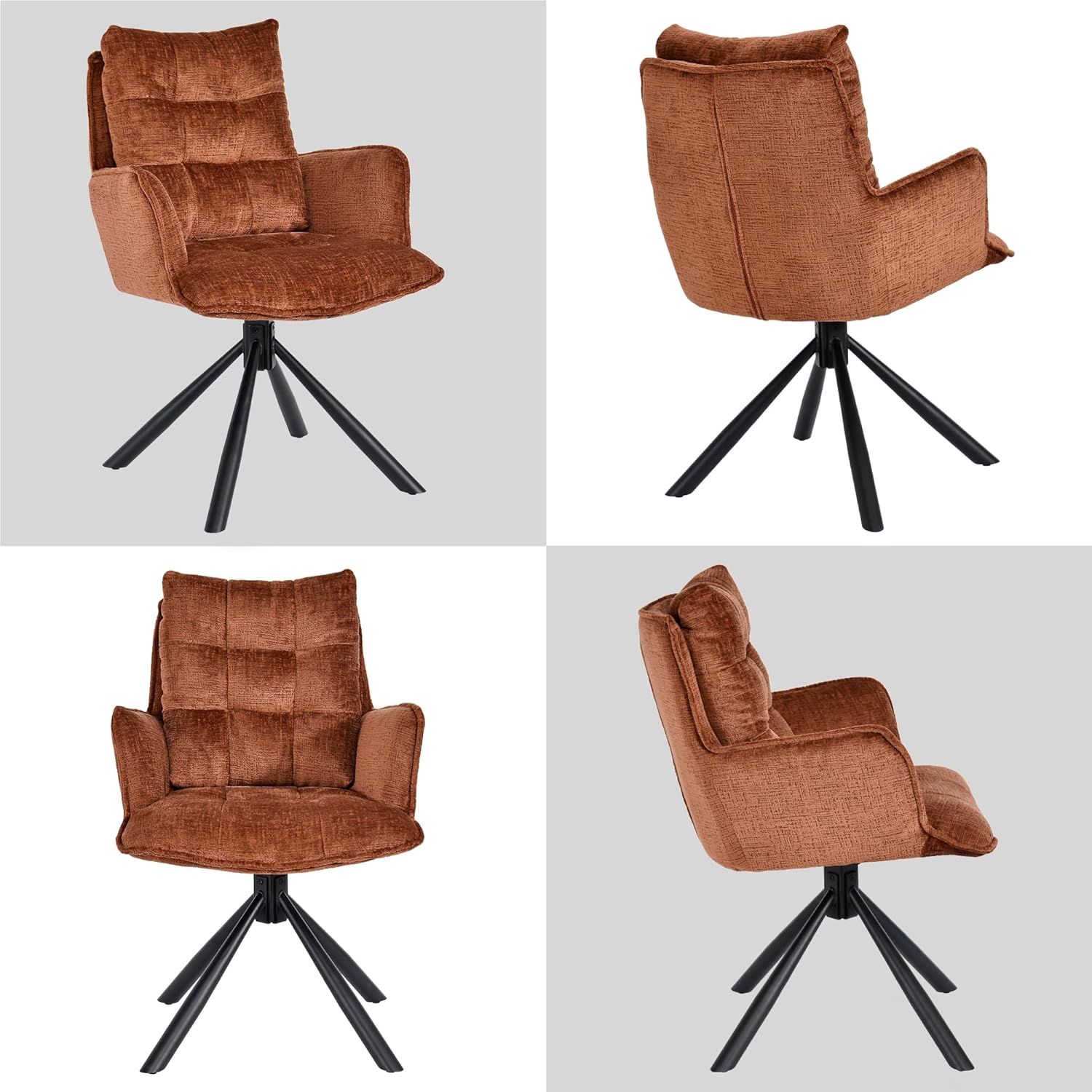 Duhome 180° drehbarer Esszimmerstuhl mit automatischer Liegefunktion