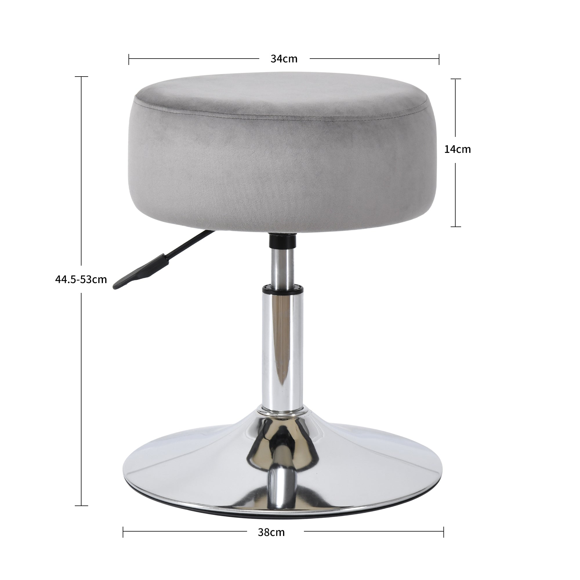 Drehhocker Sitzhocker Hocker RUND höhenverstellbar drehbar aus Kunstleder Farbauswahl Duhome 428S