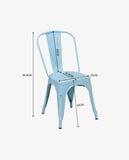 Load image into Gallery viewer, 1x Esszimmerstuhl / Stuhl aus Metall / Eisen Farbauswahl Küchenstuhl Stapelbar, Robust & Zeitlos Duhome 666