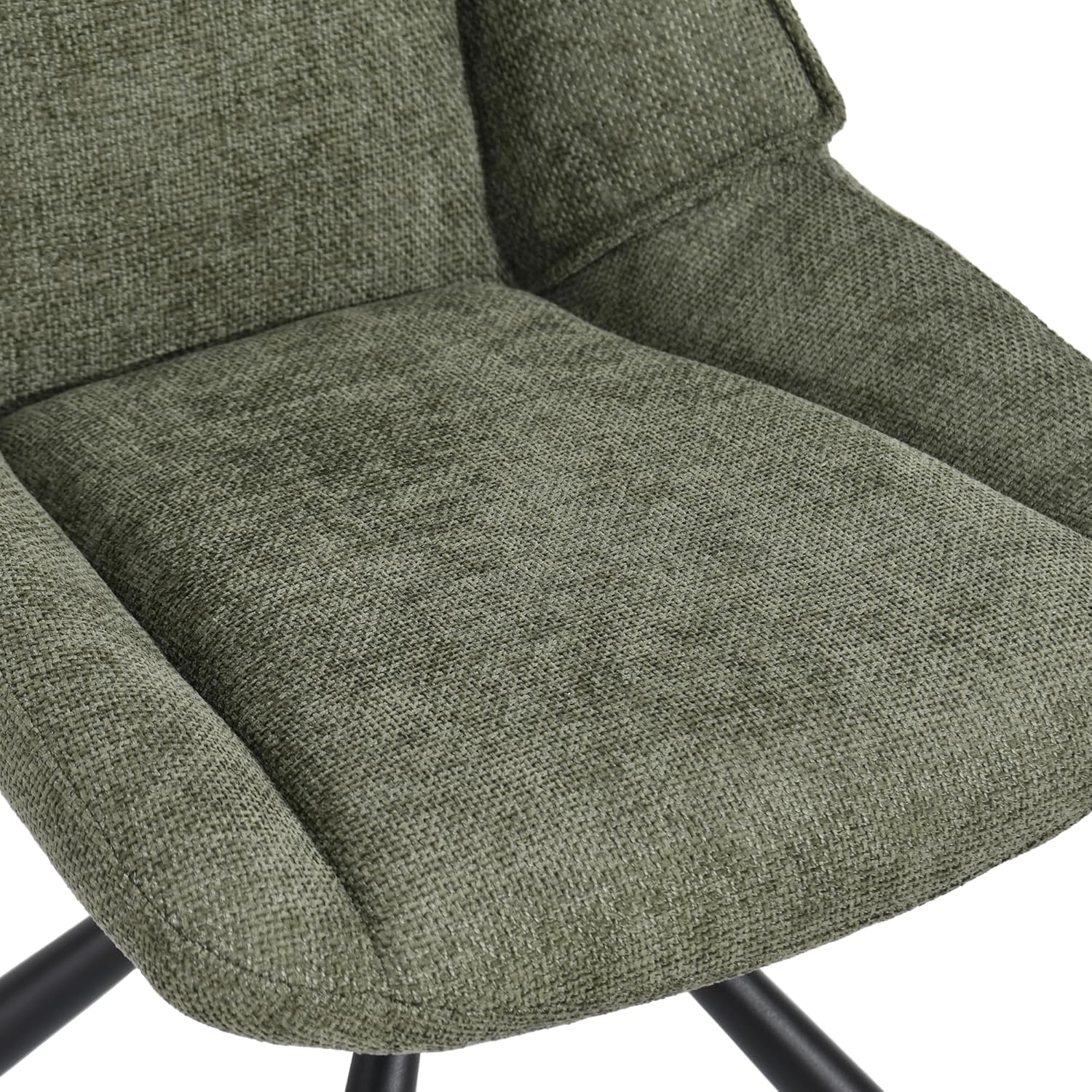 Duhome Esszimmerstuhl, Chenille-Stoff, 180° drehbar