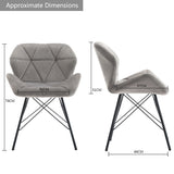 Load image into Gallery viewer, Duhome 2er Set Esszimmerstuhl Stoff Küchenstuhl Metallbeine Konferenzstuhl Besucherstuhl Retro Farbauswahl 622J