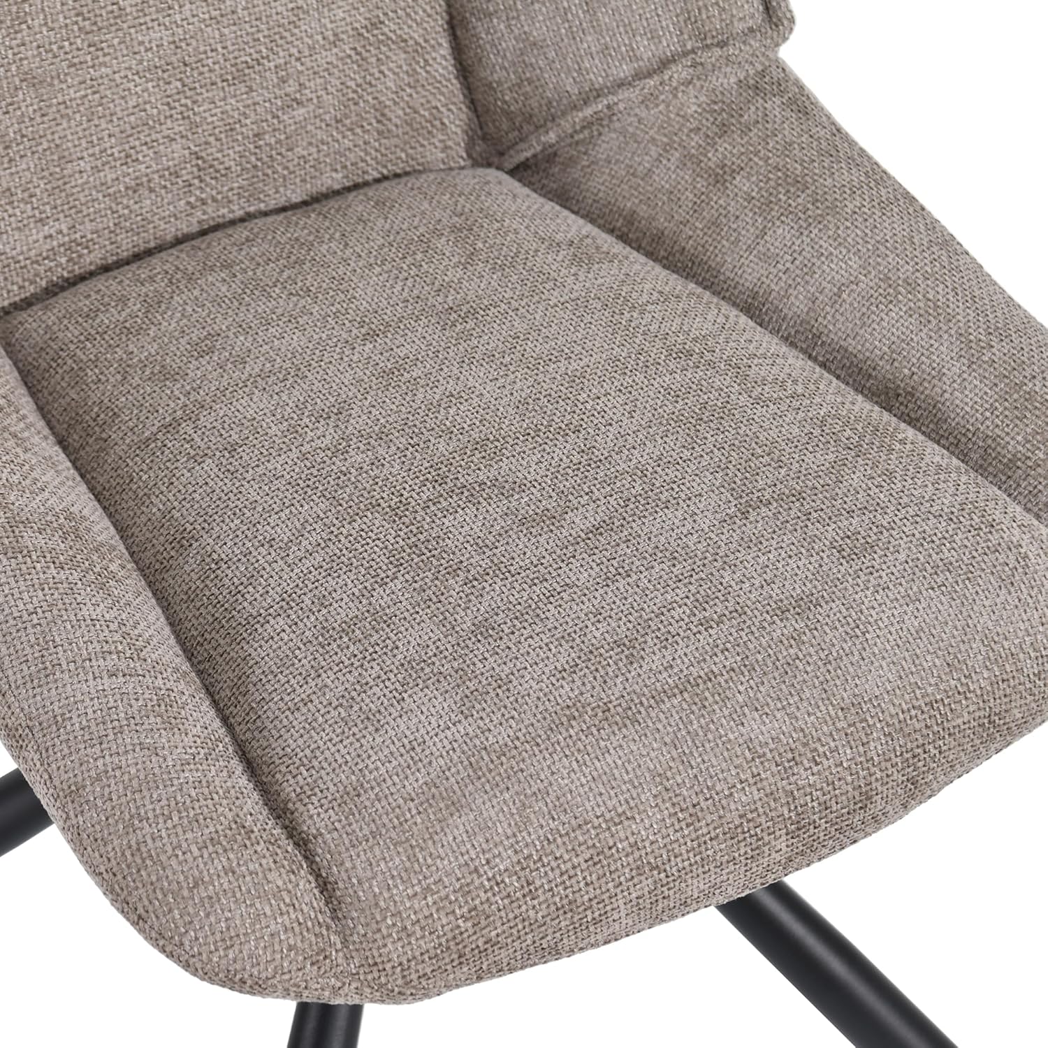 Duhome Esszimmerstuhl, Chenille-Stoff, 180° drehbar