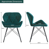 Load image into Gallery viewer, Duhome 2er Set Esszimmerstuhl Stoff Küchenstuhl Metallbeine Konferenzstuhl Besucherstuhl Retro Farbauswahl 622J