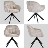 Load image into Gallery viewer, Duhome Loungesessel Armlehnstuhl aus Chenille-Stoff, Schminktisch Stuhl Esszimmerstuhl Sitzschale 360° drehbar 9-213A