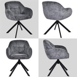 Load image into Gallery viewer, Duhome Loungesessel Armlehnstuhl aus Chenille-Stoff, Schminktisch Stuhl Esszimmerstuhl Sitzschale 360° drehbar 9-213A