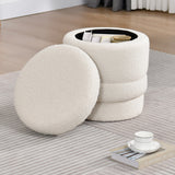 Load image into Gallery viewer, Duhome Ottoman Drehbar Rund Polsterhocker mit Stauraum Sitzhocker mit Deckel Stauhocker