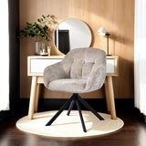 Load image into Gallery viewer, Duhome Loungesessel Armlehnstuhl aus Chenille-Stoff, Schminktisch Stuhl Esszimmerstuhl Sitzschale 360° drehbar 9-213A