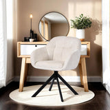 Load image into Gallery viewer, Duhome Loungesessel Armlehnstuhl aus Chenille-Stoff, Schminktisch Stuhl Esszimmerstuhl Sitzschale 360° drehbar 9-213A