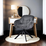 Load image into Gallery viewer, Duhome Loungesessel Armlehnstuhl aus Chenille-Stoff, Schminktisch Stuhl Esszimmerstuhl Sitzschale 360° drehbar 9-213A
