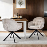 Load image into Gallery viewer, Duhome Loungesessel Armlehnstuhl aus Chenille-Stoff, Schminktisch Stuhl Esszimmerstuhl Sitzschale 360° drehbar 9-213A