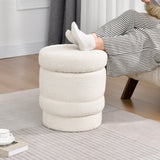 Load image into Gallery viewer, Duhome Ottoman Drehbar Rund Polsterhocker mit Stauraum Sitzhocker mit Deckel Stauhocker