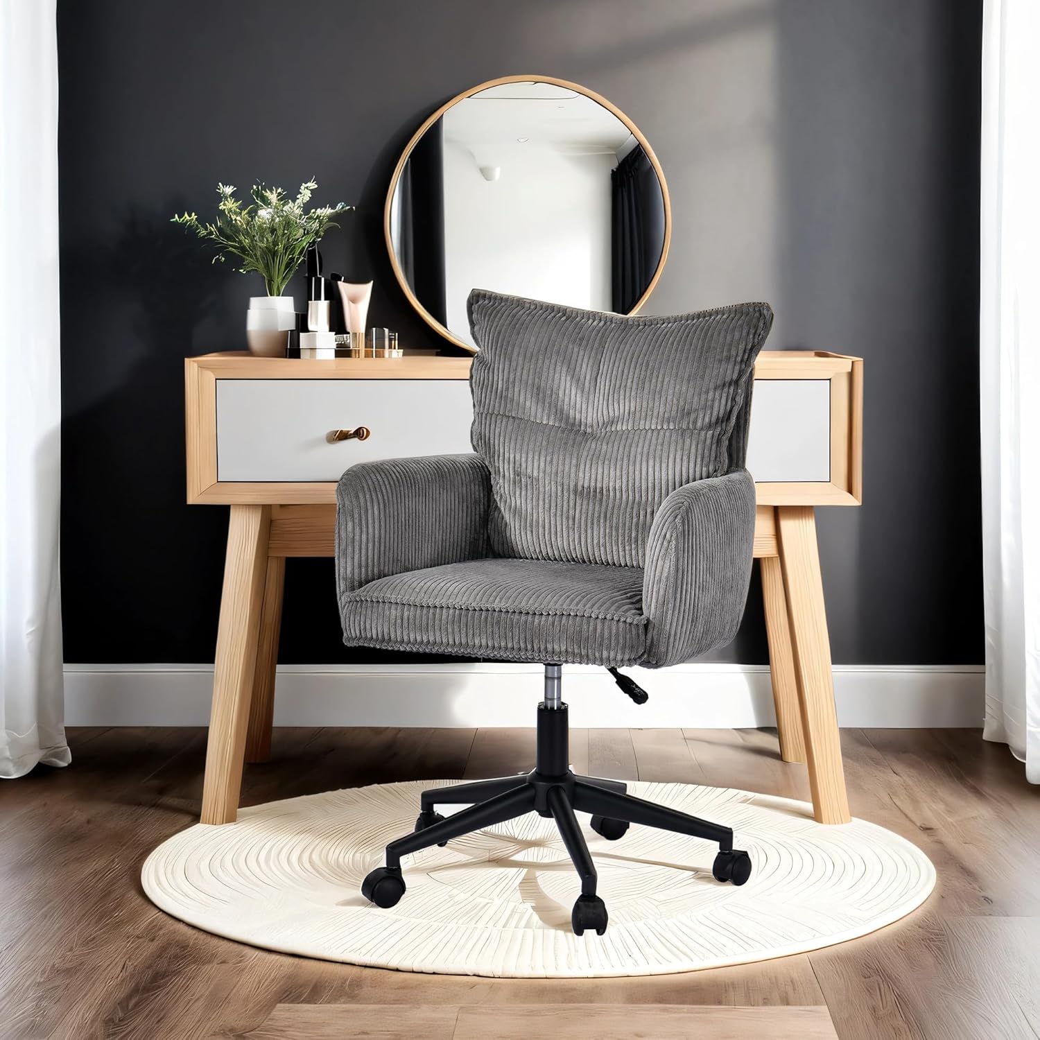 Duhome Drehstuhl aus Kordsamt