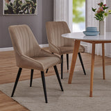 Load image into Gallery viewer, 2er Set Esszimmerstuhl aus Stoff Samt Stuhl Retro Design Polsterstuhl mit Rückenlehne Metallbeine Farbauswahl Duhome 8066