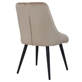 Load image into Gallery viewer, 2er Set Esszimmerstuhl aus Stoff Samt Stuhl Retro Design Polsterstuhl mit Rückenlehne Metallbeine Farbauswahl Duhome 8066