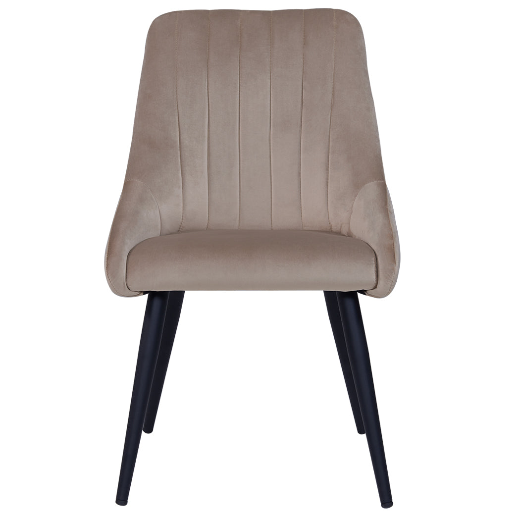 2er Set Esszimmerstuhl aus Stoff Samt Stuhl Retro Design Polsterstuhl mit Rückenlehne Metallbeine Farbauswahl Duhome 8066