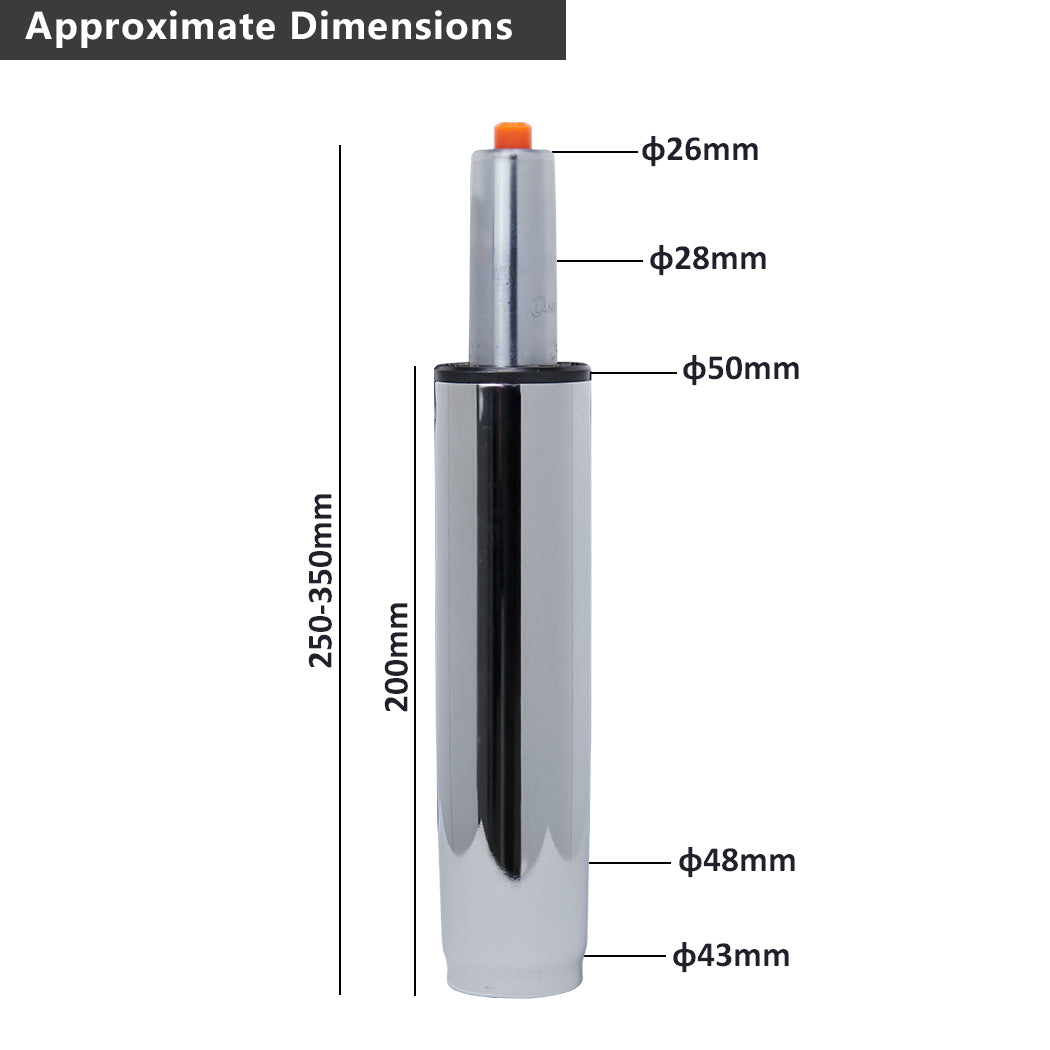 Duhome Gasdruckfeder Gasfeder Gas lift Höhenverstellung für Stühle bis 180 kg Größenauswahl