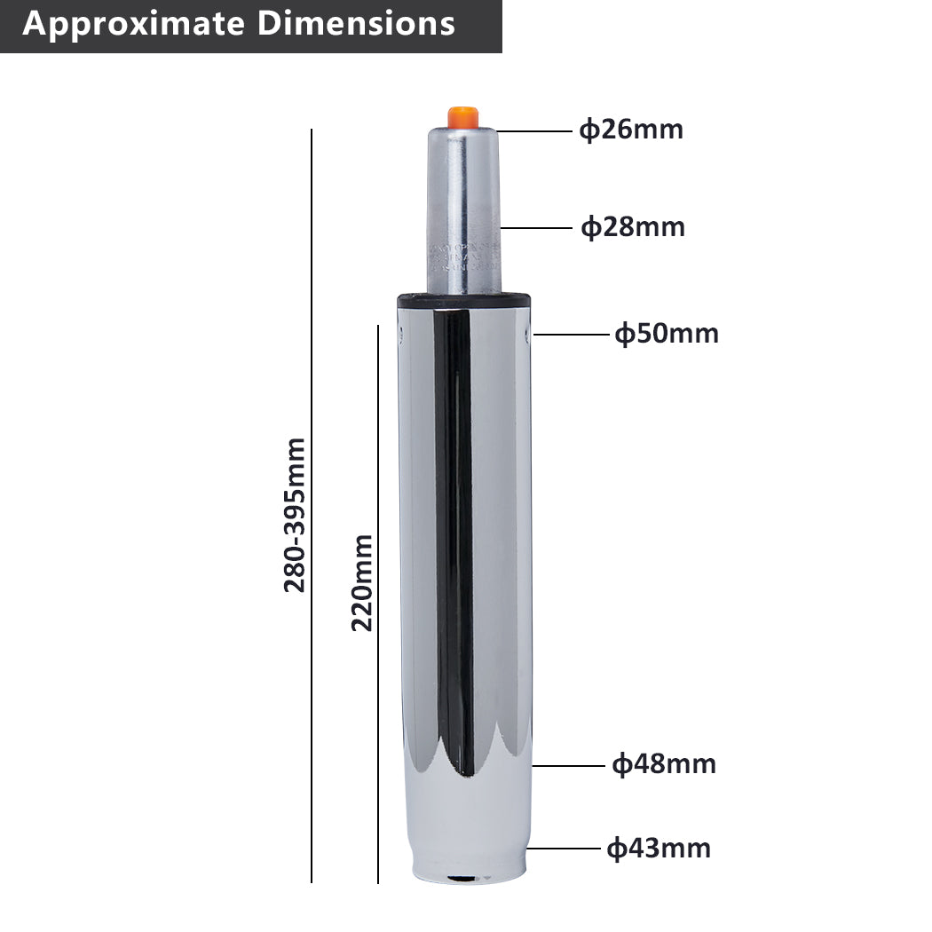 Duhome Gasdruckfeder Gasfeder Gas lift Höhenverstellung für Stühle bis 180 kg Größenauswahl