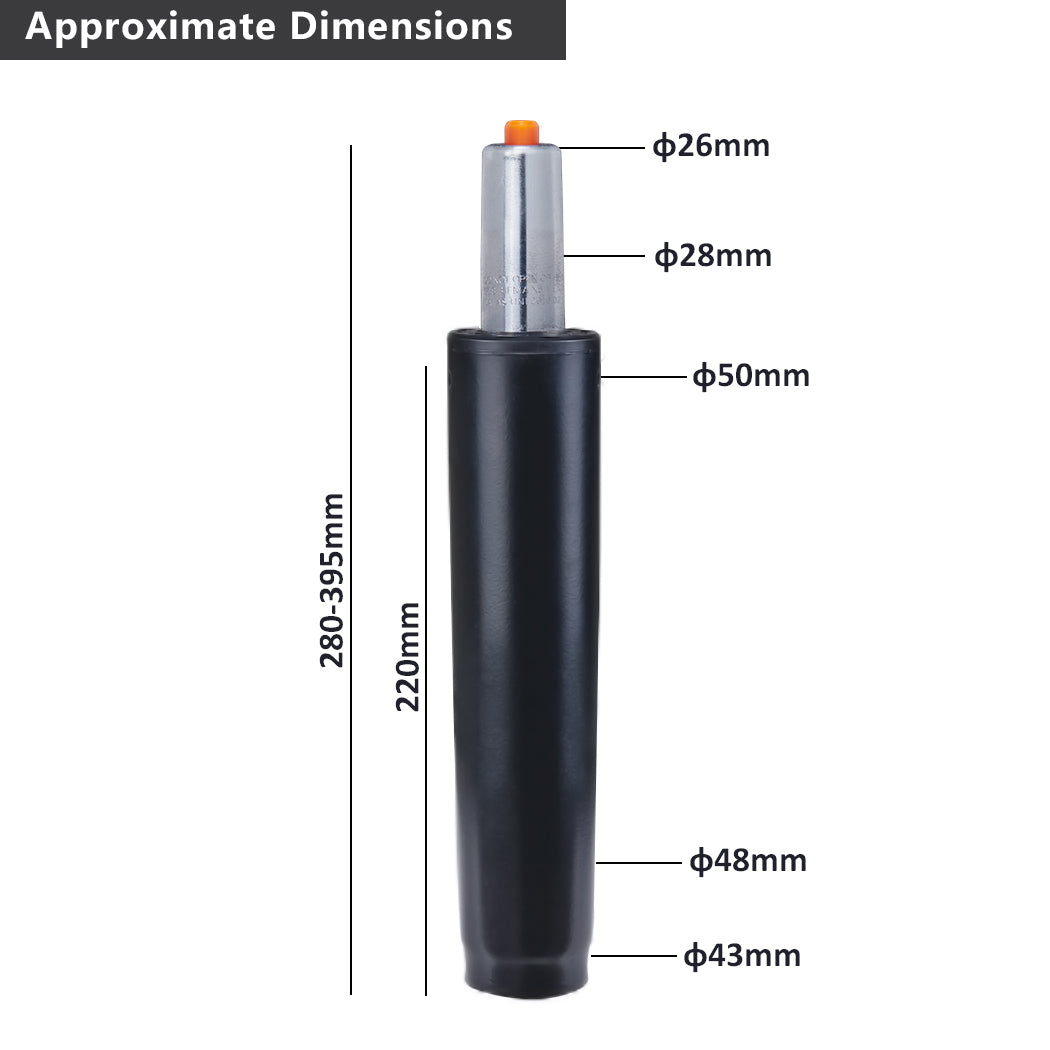 Duhome Gasdruckfeder Gasfeder Gas lift Höhenverstellung für Stühle bis 180 kg Größenauswahl