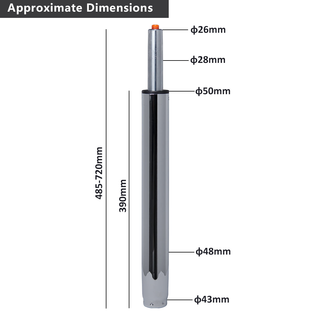 Duhome Gasdruckfeder Gasfeder Gas lift Höhenverstellung für Stühle bis 180 kg Größenauswahl