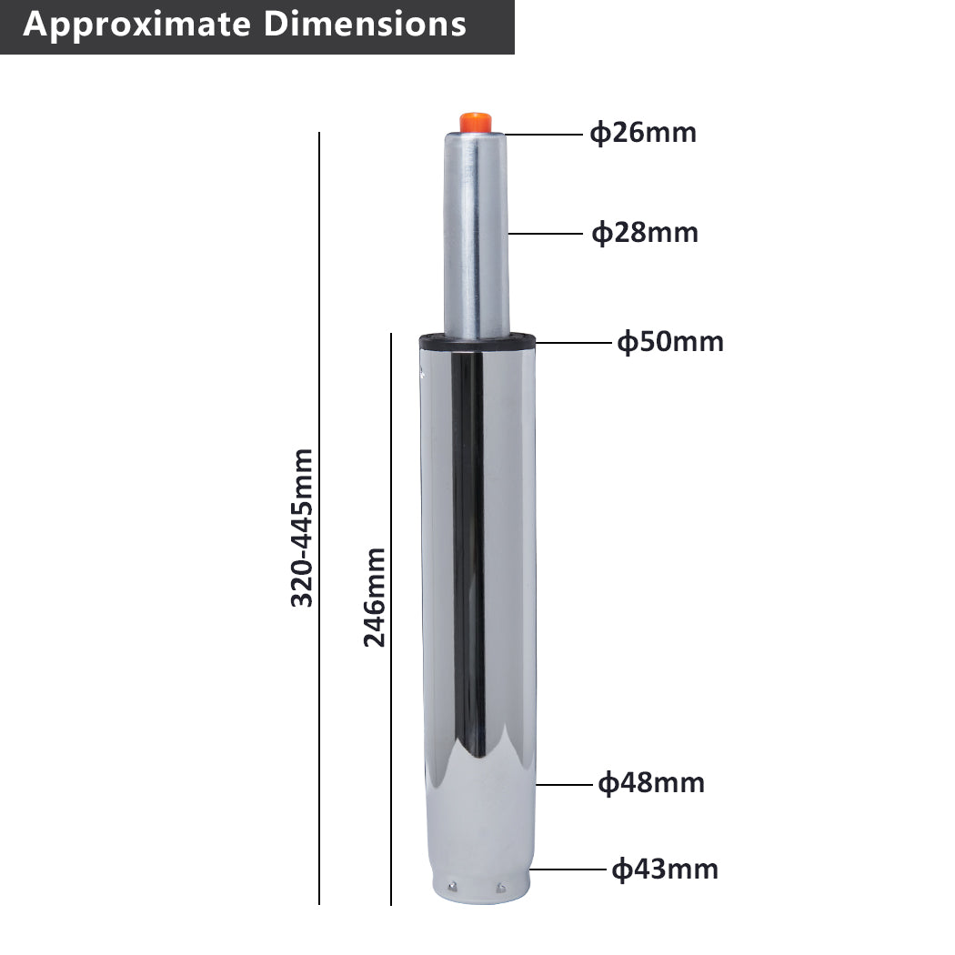 Duhome Gasdruckfeder Gasfeder Gas lift Höhenverstellung für Stühle bis 180 kg Größenauswahl