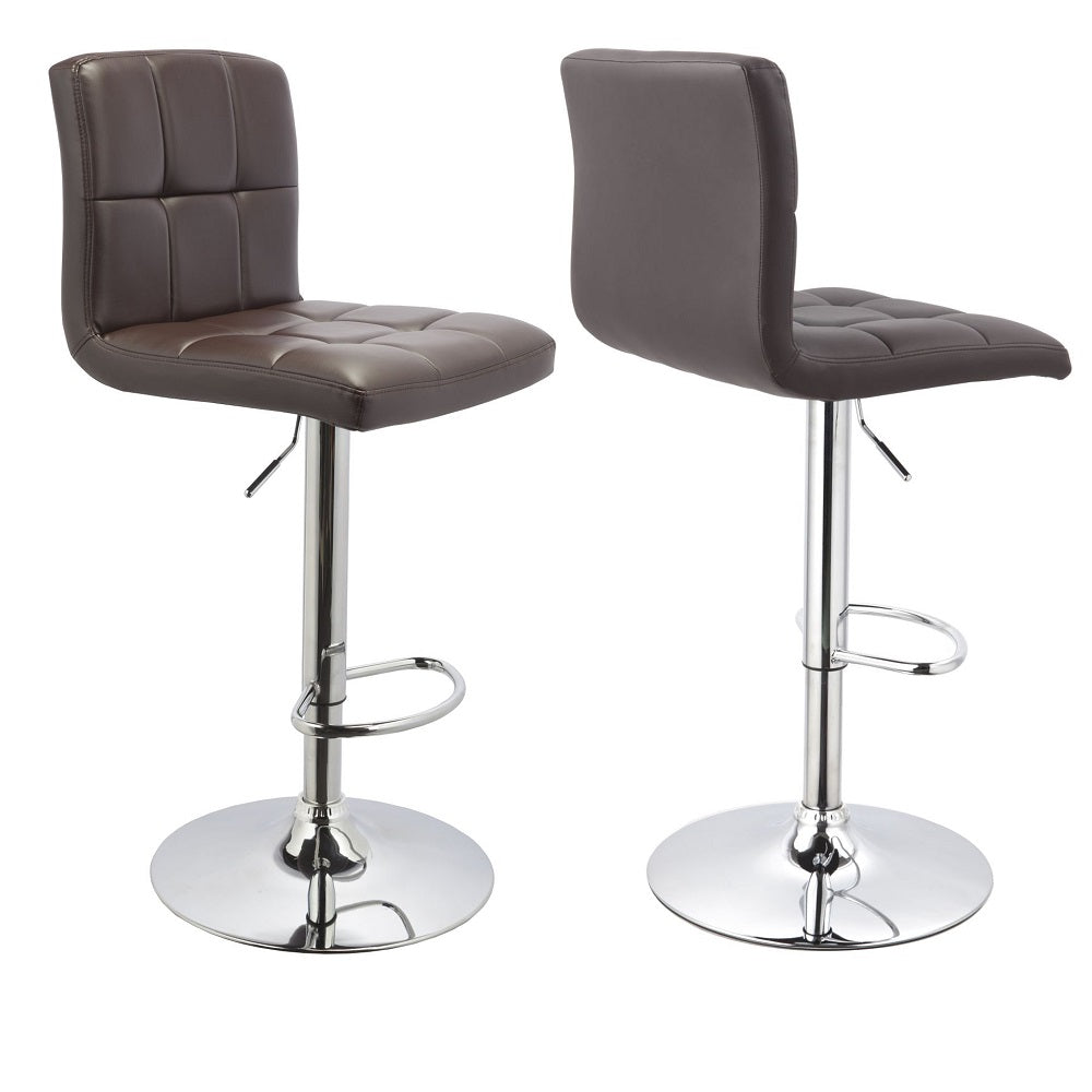 Duhome Barhocker 2x Barstuhl Kunstleder oder Stoff Tresenhocker Bar Sessel gut gepolstert höhenverstellbar mit Lehne eckig 451Y