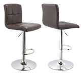 Load image into Gallery viewer, Duhome Barhocker 2x Barstuhl Kunstleder oder Stoff Tresenhocker Bar Sessel gut gepolstert höhenverstellbar mit Lehne eckig 451Y