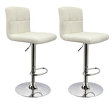 Load image into Gallery viewer, Duhome Barhocker 2x Barstuhl Kunstleder oder Stoff Tresenhocker Bar Sessel gut gepolstert höhenverstellbar mit Lehne eckig 451Y