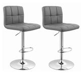 Load image into Gallery viewer, Duhome Barhocker 2x Barstuhl Kunstleder oder Stoff Tresenhocker Bar Sessel gut gepolstert höhenverstellbar mit Lehne eckig 451Y