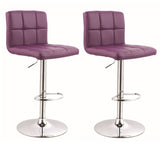 Load image into Gallery viewer, Duhome Barhocker 2x Barstuhl Kunstleder oder Stoff Tresenhocker Bar Sessel gut gepolstert höhenverstellbar mit Lehne eckig 451Y