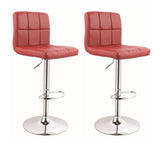 Load image into Gallery viewer, Duhome Barhocker 2x Barstuhl Kunstleder oder Stoff Tresenhocker Bar Sessel gut gepolstert höhenverstellbar mit Lehne eckig 451Y