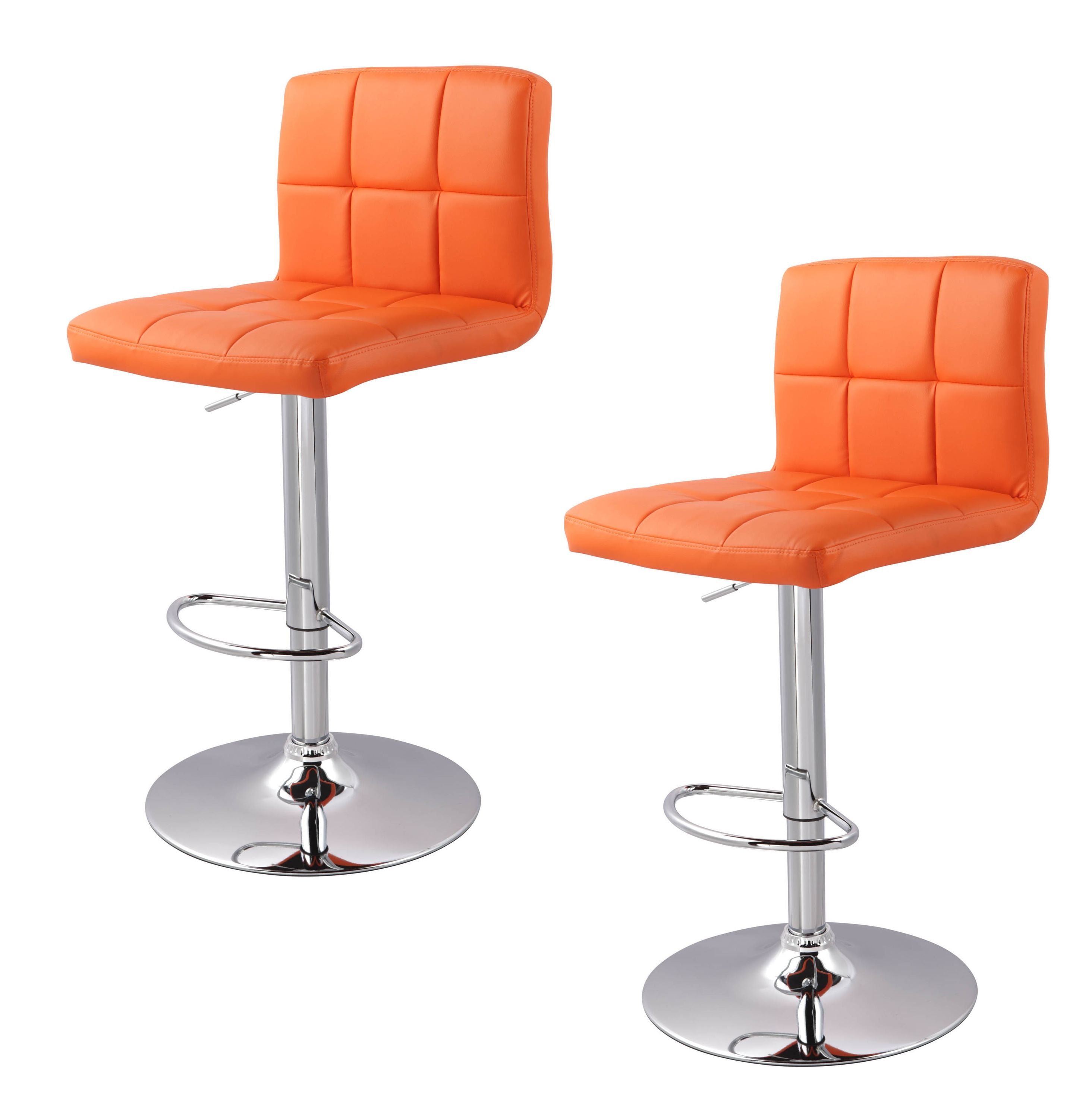 Duhome Barhocker 2x Barstuhl Kunstleder oder Stoff Tresenhocker Bar Sessel gut gepolstert höhenverstellbar mit Lehne eckig 451Y