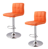 Load image into Gallery viewer, Duhome Barhocker 2x Barstuhl Kunstleder oder Stoff Tresenhocker Bar Sessel gut gepolstert höhenverstellbar mit Lehne eckig 451Y