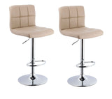 Load image into Gallery viewer, Duhome Barhocker 2x Barstuhl Kunstleder oder Stoff Tresenhocker Bar Sessel gut gepolstert höhenverstellbar mit Lehne eckig 451Y
