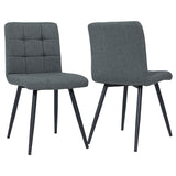 Load image into Gallery viewer, 2er Set Esszimmerstuhl aus Stoff Samt Farbauswahl Stuhl Retro Design Polsterstuhl mit Rückenlehne Metallbeine Duhome 8043B