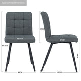 Load image into Gallery viewer, 2er Set Esszimmerstuhl aus Stoff Samt Farbauswahl Stuhl Retro Design Polsterstuhl mit Rückenlehne Metallbeine Duhome 8043B