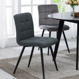 Load image into Gallery viewer, 2er Set Esszimmerstuhl aus Stoff Samt Farbauswahl Stuhl Retro Design Polsterstuhl mit Rückenlehne Metallbeine Duhome 8043B