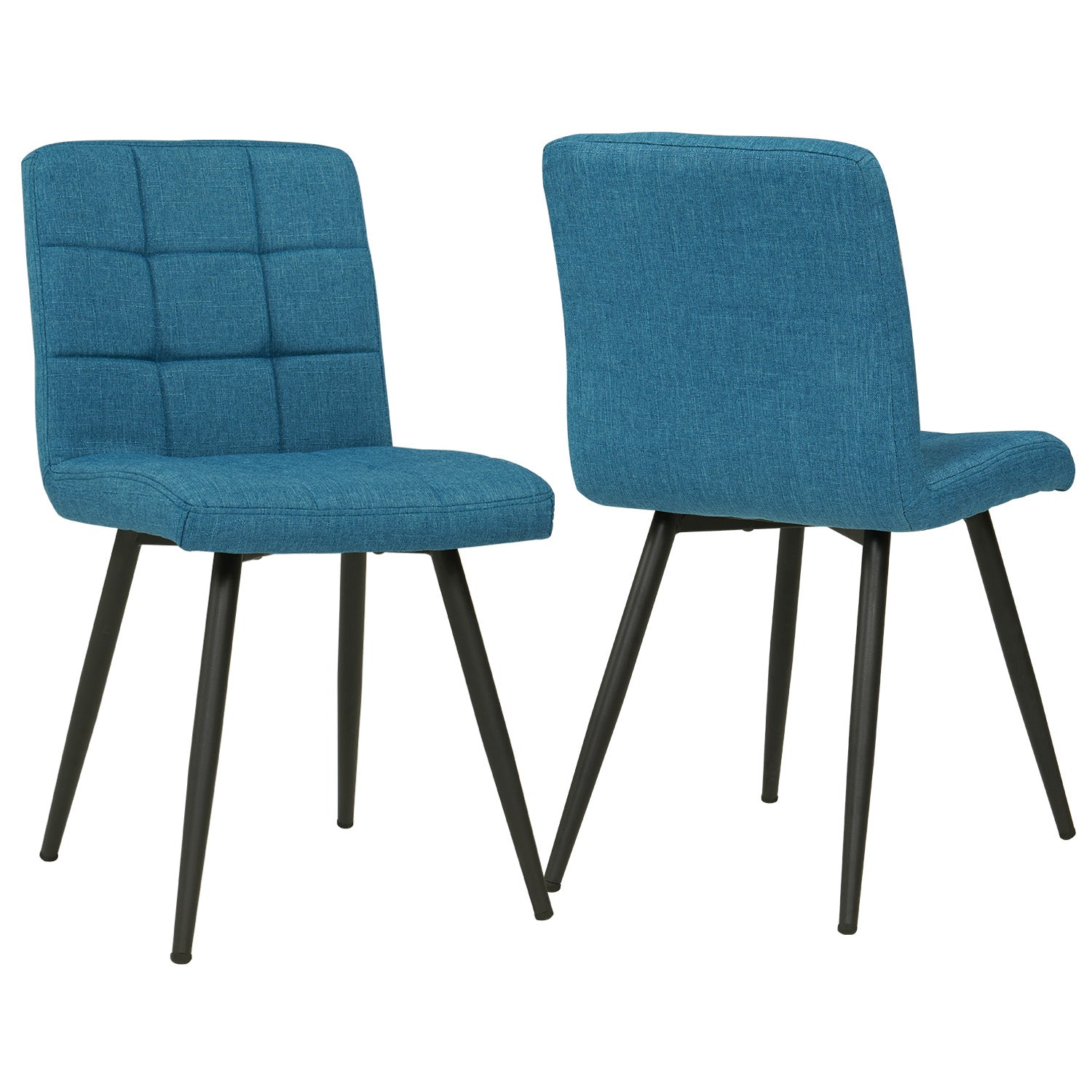 2er Set Esszimmerstuhl aus Stoff Samt Farbauswahl Stuhl Retro Design Polsterstuhl mit Rückenlehne Metallbeine Duhome 8043B