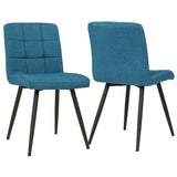 Load image into Gallery viewer, 2er Set Esszimmerstuhl aus Stoff Samt Farbauswahl Stuhl Retro Design Polsterstuhl mit Rückenlehne Metallbeine Duhome 8043B