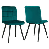 Load image into Gallery viewer, 2er Set Esszimmerstuhl aus Stoff Samt Farbauswahl Stuhl Retro Design Polsterstuhl mit Rückenlehne Metallbeine Duhome 8043B